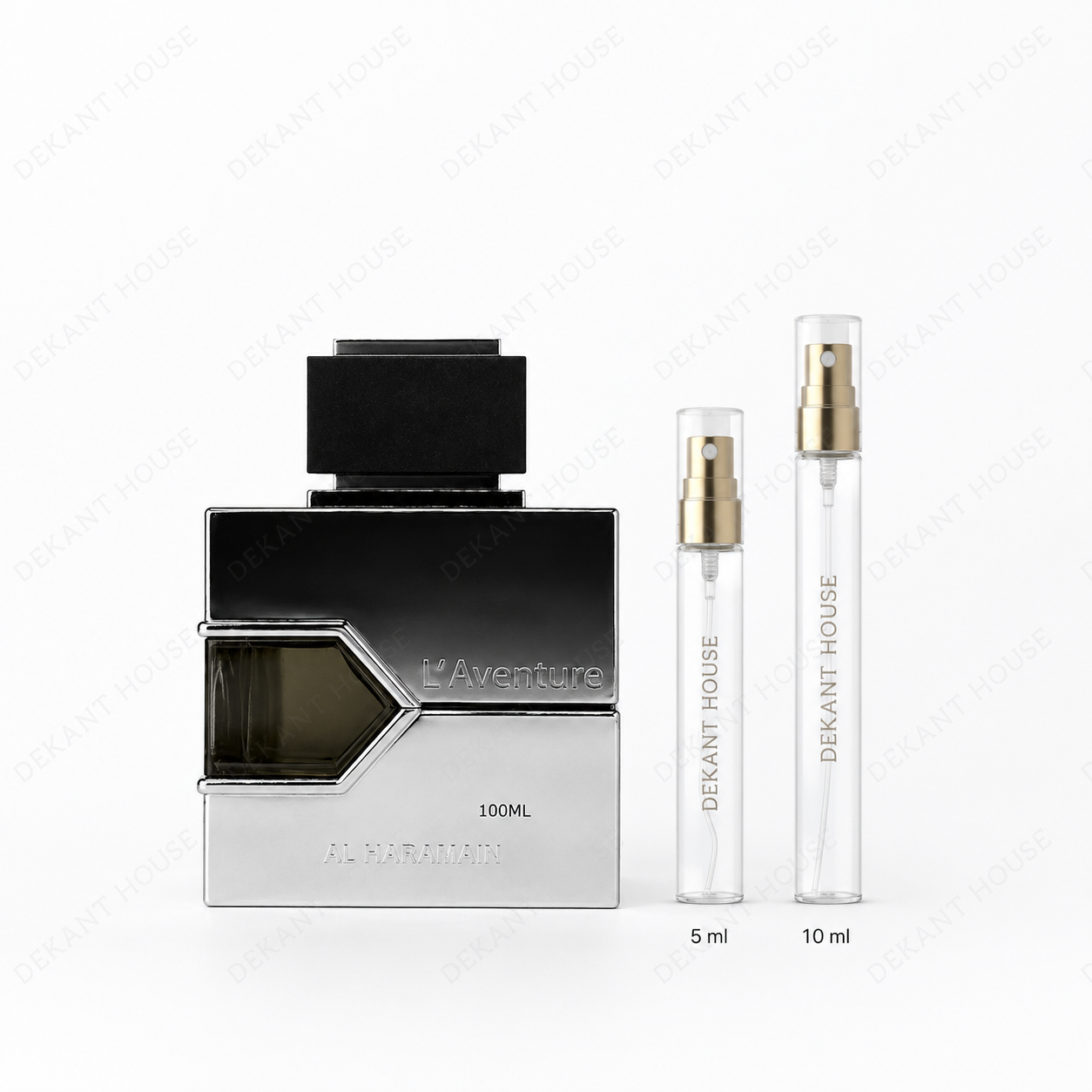Al Haramain L'aventure EDP 5 ml ve 10 ml Dekant House dekant şişeleri