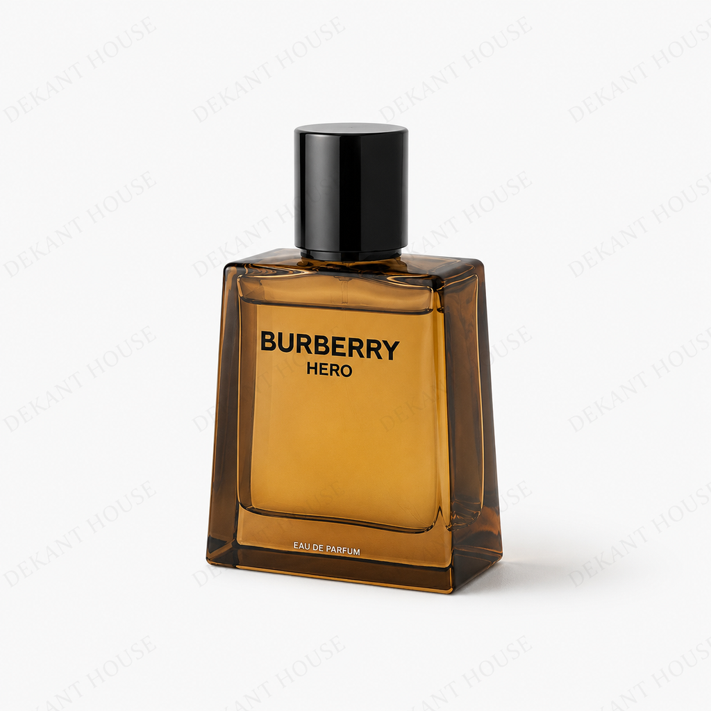 Burberry Hero EDP parfüm şişesi 45 derece açılı görünüm