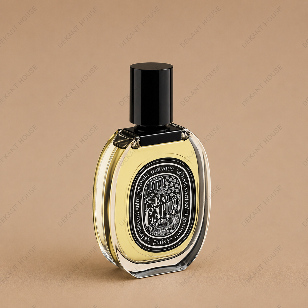 Diptyque Eau Capitale EDP parfüm şişesi 45 derece açılı görünüm