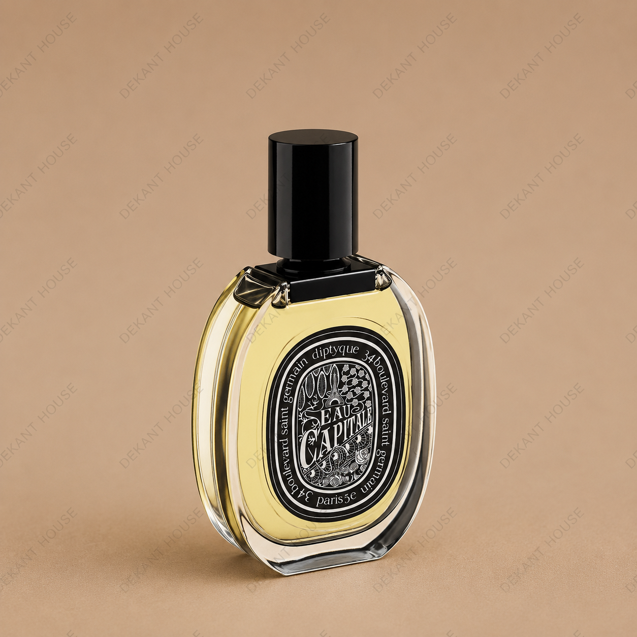 Diptyque Eau Capitale EDP parfüm şişesi 45 derece açılı görünüm