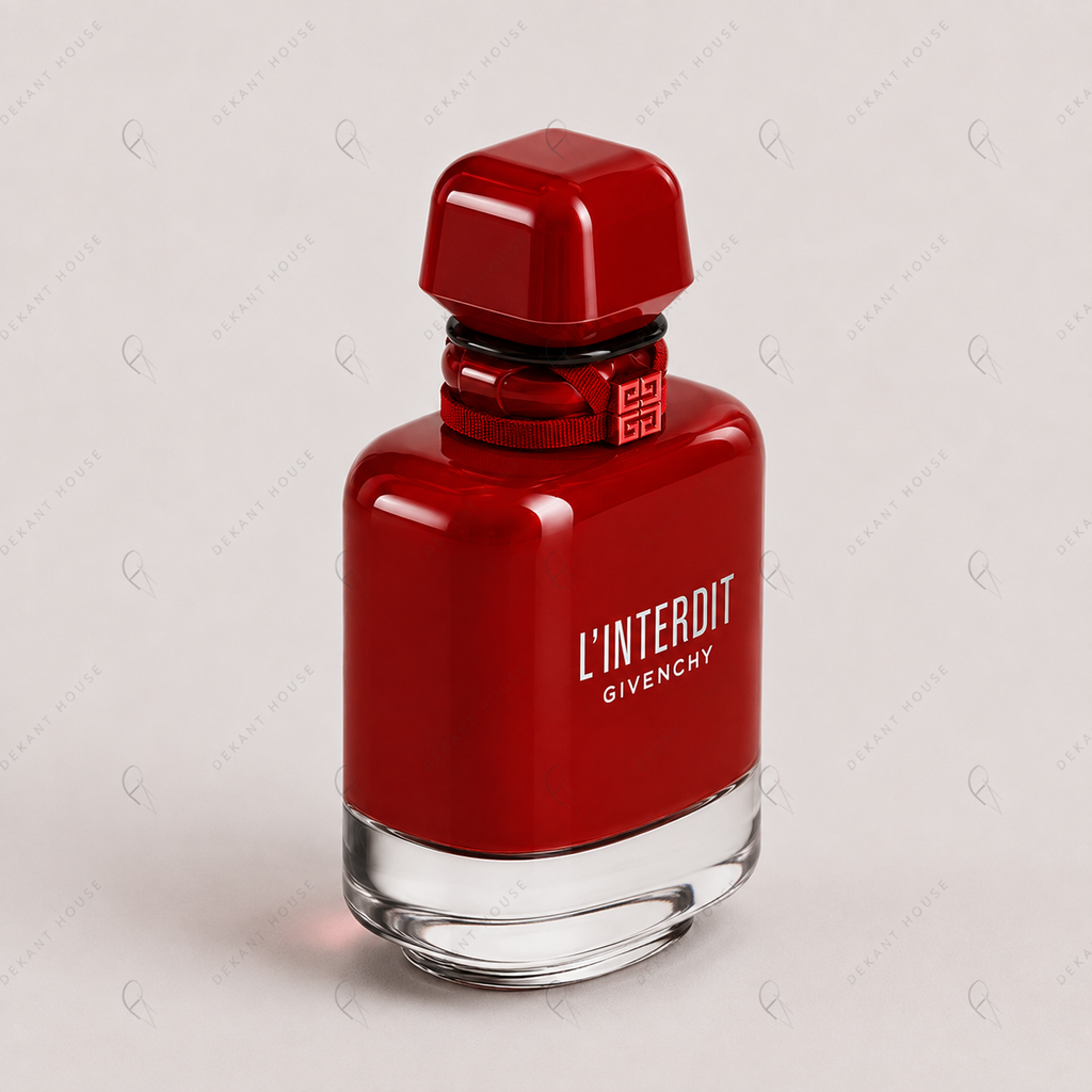 Givenchy L'Interdit Eau de Parfum Rouge Ultime EDP parfüm şişesi 45 derece açılı görünüm