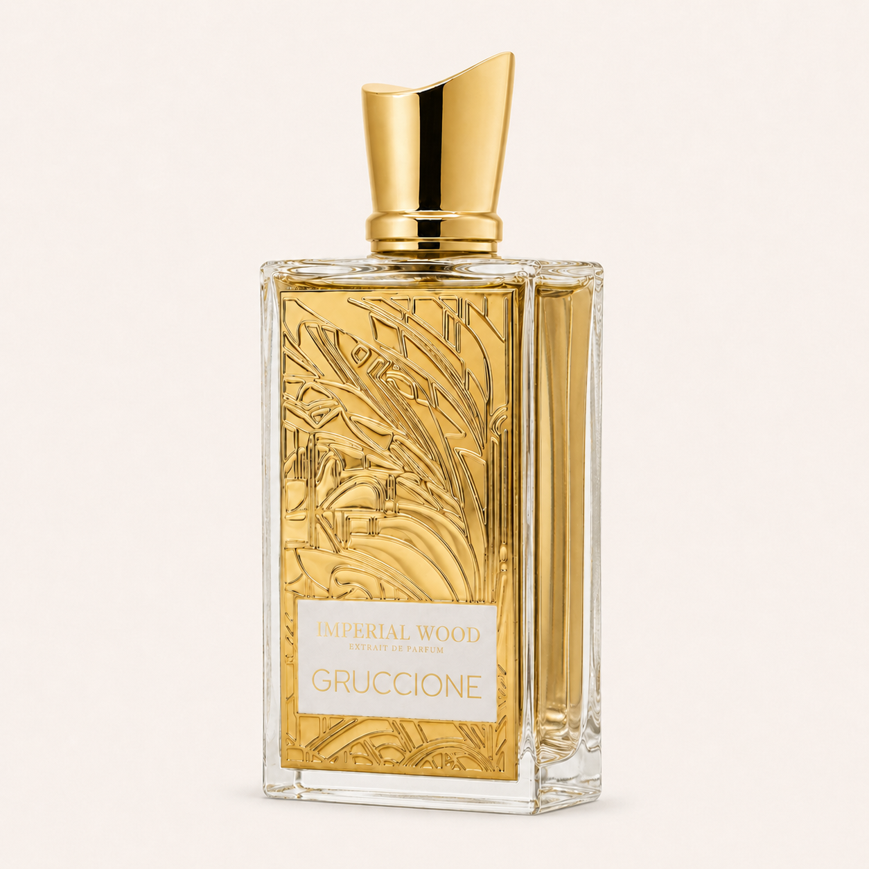 Gruccione Imperial Wood Parfum parfüm şişesi 45 derece açılı görünüm