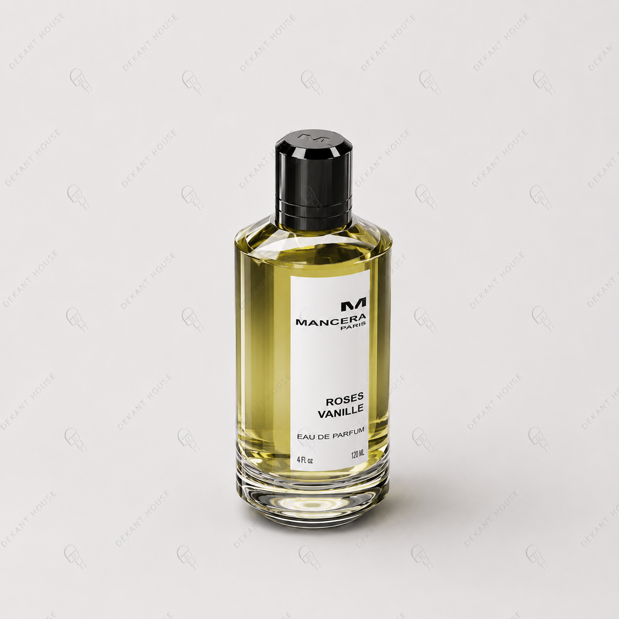 Mancera Roses Vanille EDP parfüm şişesi 45 derece açılı görünüm