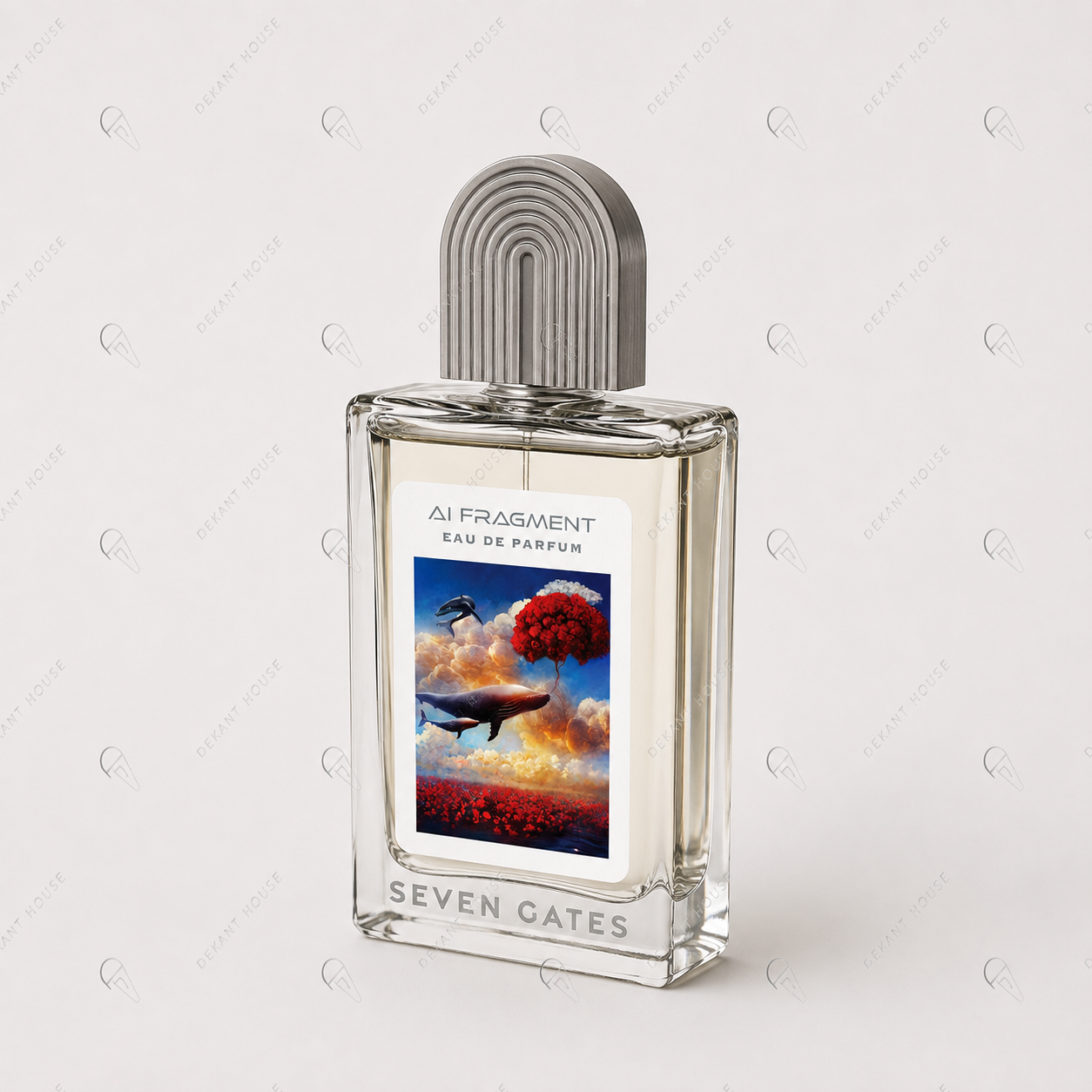 Seven Gates AI Fragment EDP parfüm şişesi 45 derece açılı görünüm